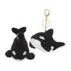 Set of 2 Killer Whale Plush Keychains Made of Soft PP Cotton Marine Animal Charms Bag and Key Accessories Cute Orca Pendant 5.51 X 4.13 X 3.15 Inches