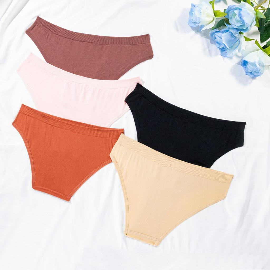 European and American low-rise underwear sports seamless and comfortable solid color sexy elastic briefs women's skin-friendly and breathable