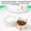 Cartoon 15° Tilted Elevated Cat Bowl Anti-Regurgitation Ergonomic Cute Pet Feeder Easy Clean Non-Slip Raised Feeding Bowl Indoor