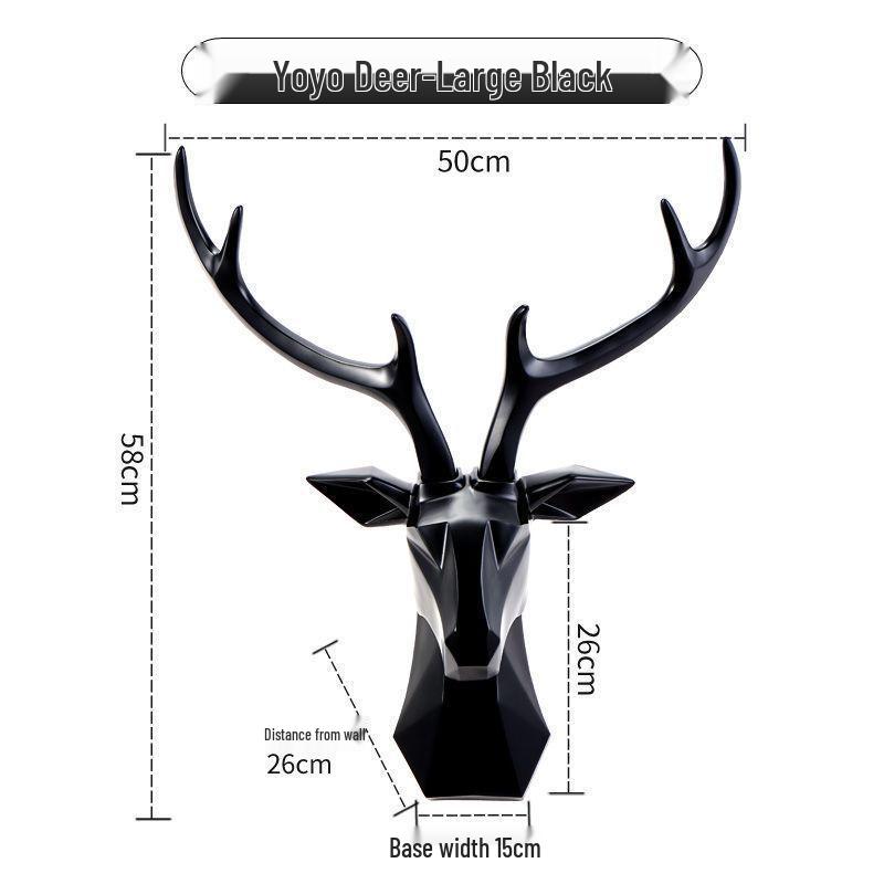 Nordic Modern Deer Head Wall Pendant for Living Room