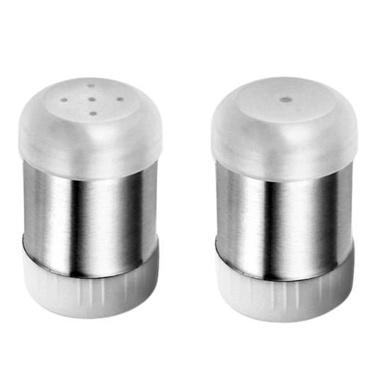 2 Stück Pfefferstreuer Spiegelpolieren Rostfreier Edelstahl Gewürzgewürzspender Shaker für Zuhause