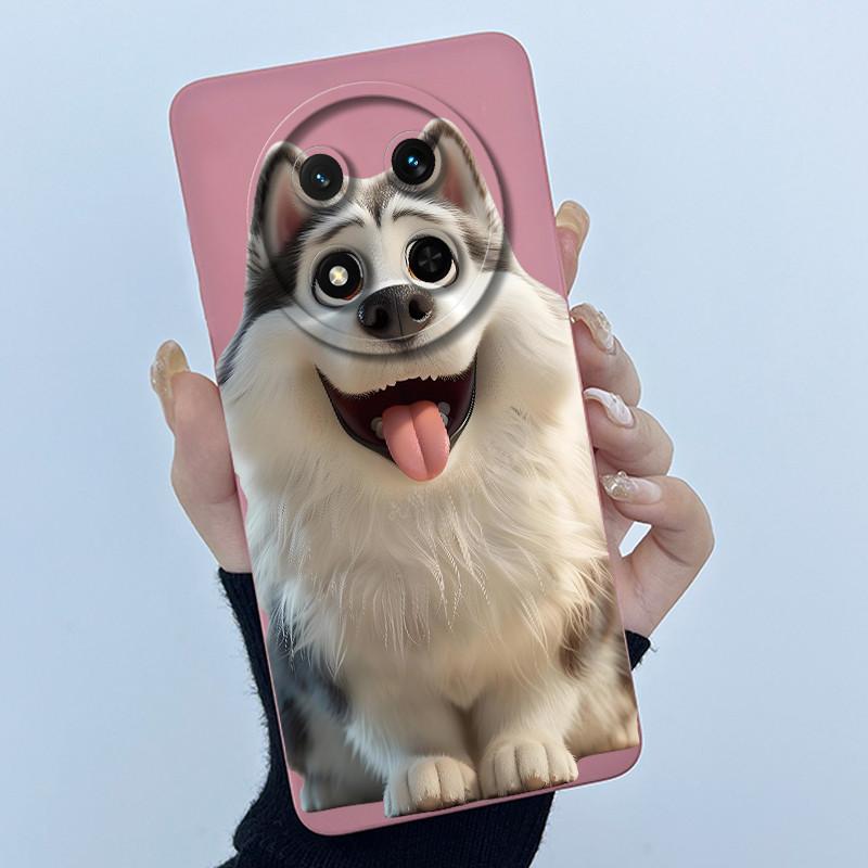 For Honor Magic 7 Lite Case Cute Cartoon Liquid Silicone Camera Lens Protector Phone Cases For Honor Magic7 Lite 5G Back Cover