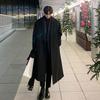 Autumn and winter woolen coat men's double-layer trench coat medium and long knee-feeling cashmere woolen jacket trend