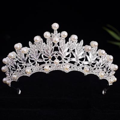 Krone Braut Tiara Hochzeits Schleier Hochzeits Mädchen Hochzeits Perlen Prinzessin High End Geburtstag Fee Geist Erwachsener