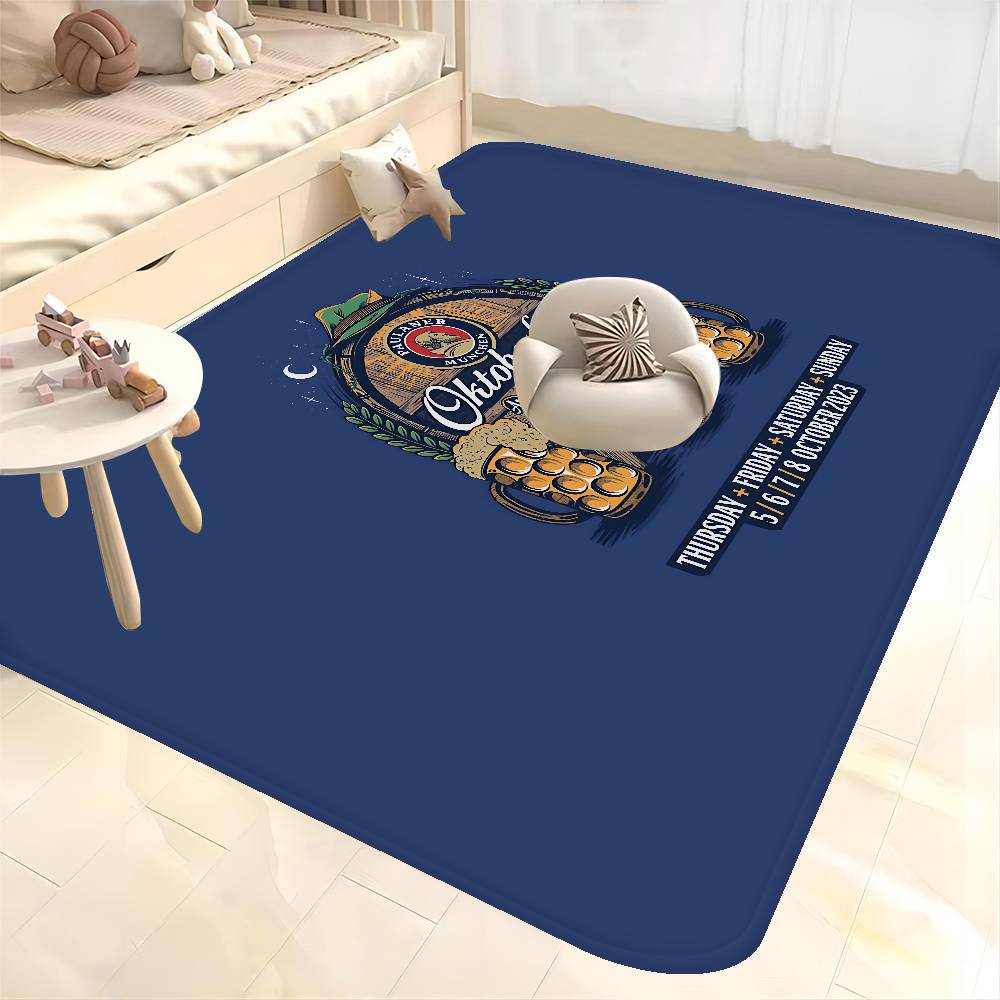 German Beer Paulaner Entrance Door Mat Nordic Style Bedroom Living Room Doormat Home Balcony Anti-Slip Modern Home Decor