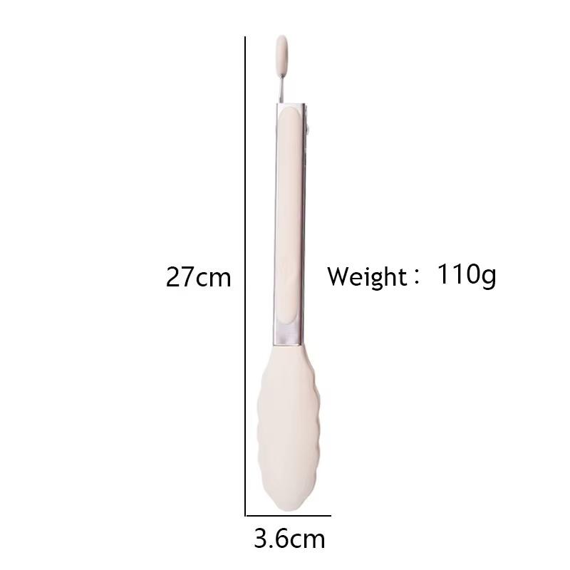 Silicone Food Tongs BBQ Grilling Tong Kitchen Cooking Salad Bread Serving Tong Non-Stick Barbecue Clip Clamp Stainless Steel Too