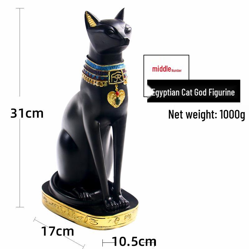 Katze Ägyptische Ornamente Harz Gott Exotisch Stilvoll Wohnkultur Geschenk