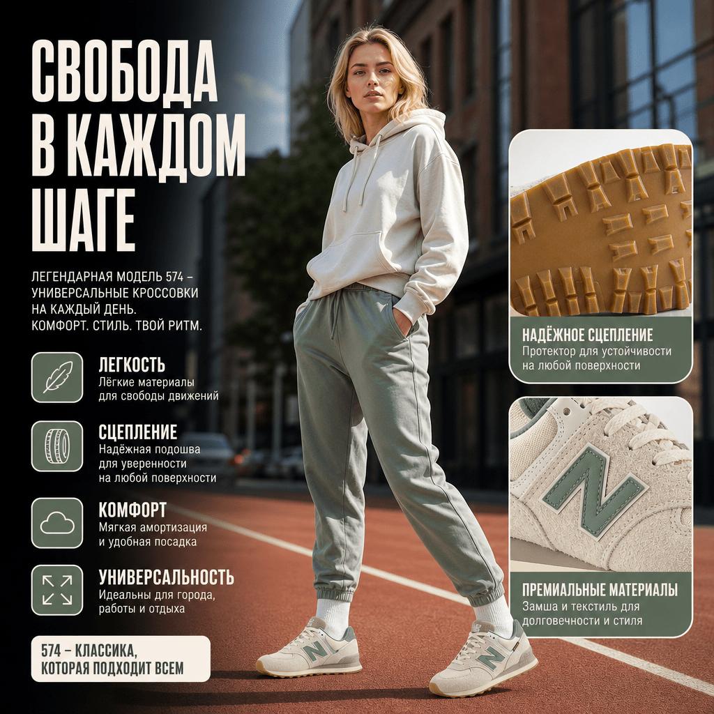New Balance 574 Cordura Pack - Calcium New Spruce Unisex Sneakers Cream U574GDG