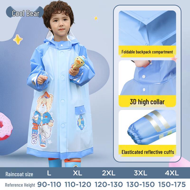 Mumu Kids Cartoon Waterproof Raincoat