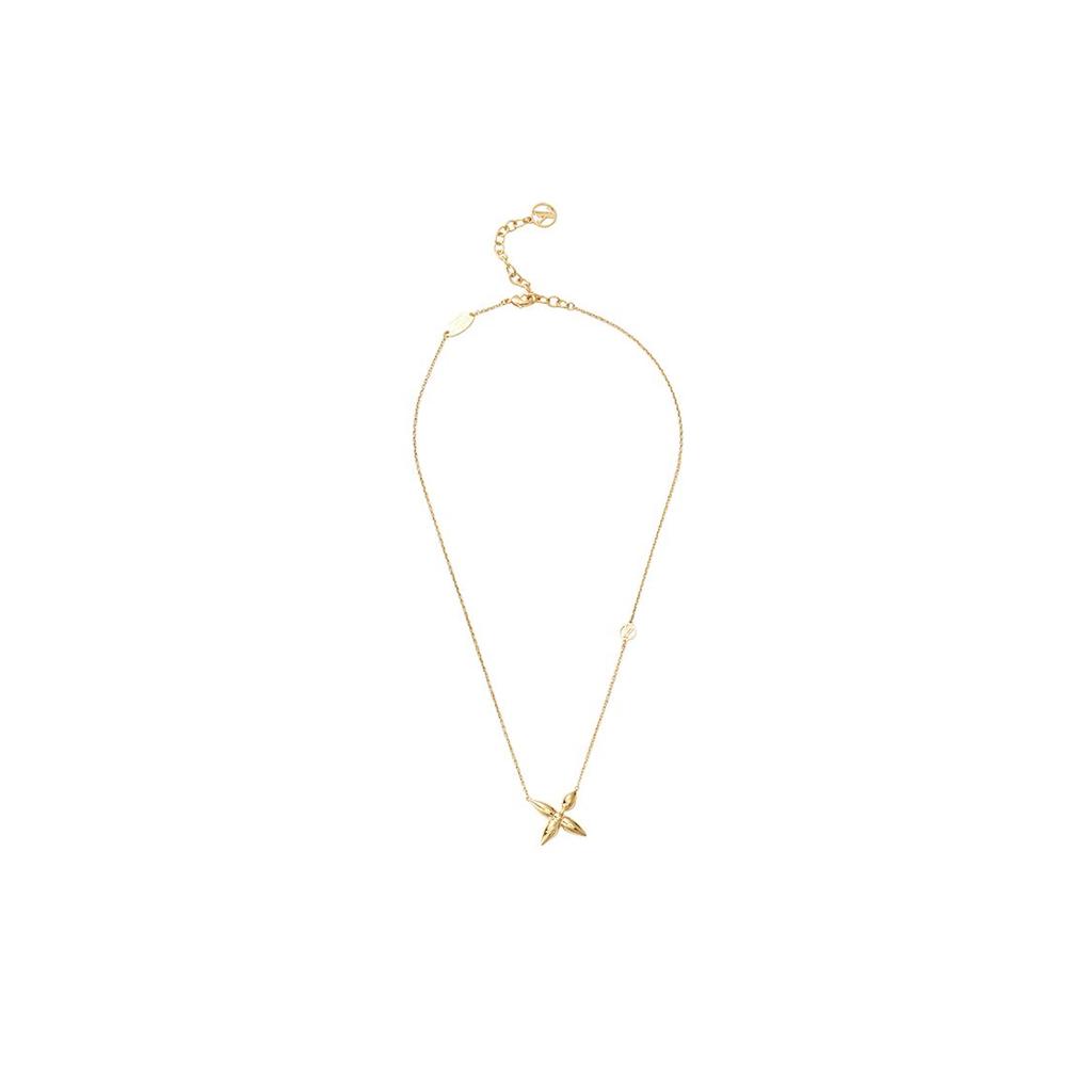 Louis Vuitton Louisette Luxury Personality Metal Necklace Women Necklace Gold M00365