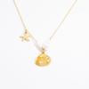 18K Gold Platinierte Schmetterling & Herz Kreuz Edelstahl Halskette für Damen