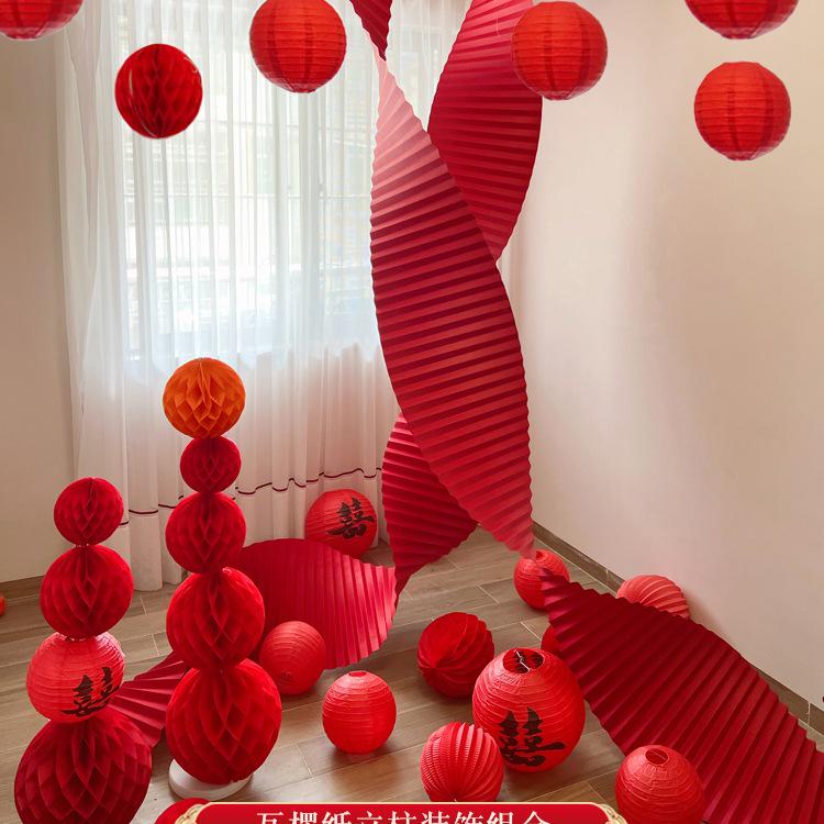 Festive Corrugated Paper Waves: New Year & Wedding Venue Decor