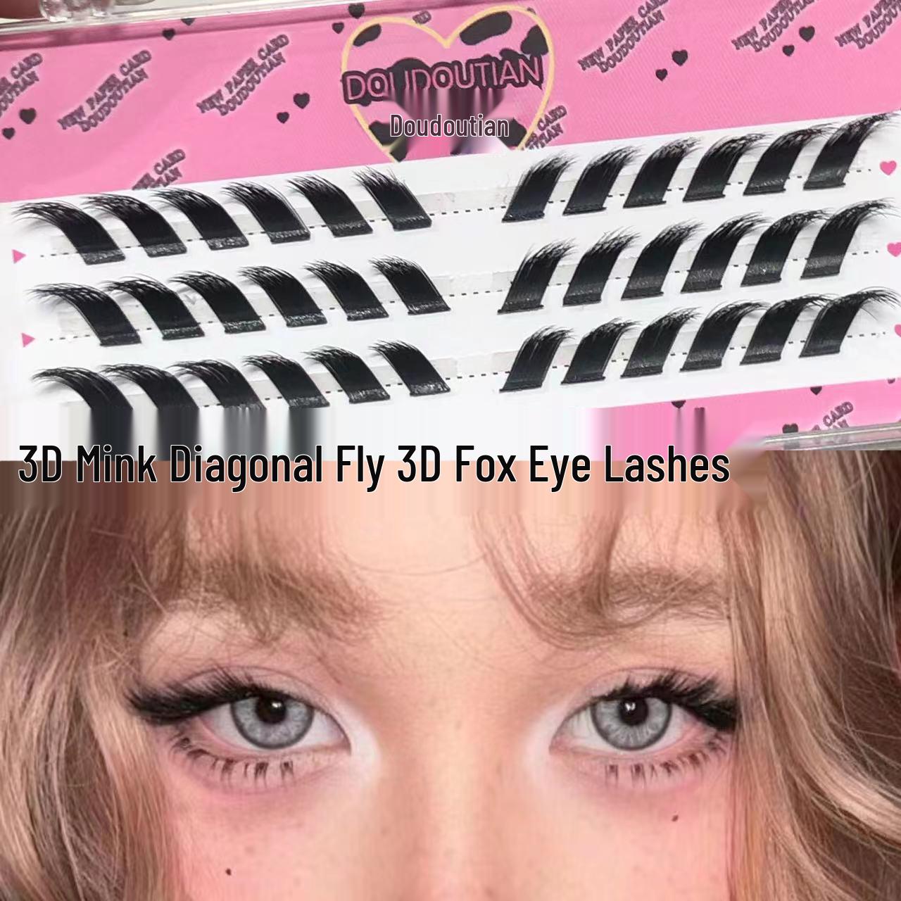 

Sweet 3D Mink Eyelashes: Self-Adhesive with Fox Eye Effect, Dense, Curled, Lightweight European Style