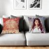 Korea Singer IU Album Cushion Cover Silky Short Plush Home Sofa Cushion Cover - Invisible Zipper Home Decoration