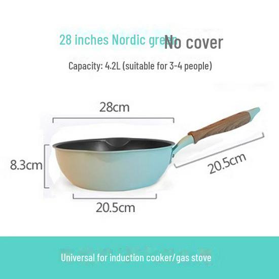 Maifan Stone Non-Stick Frying Pan: Volcanic Rock, Induction & Gas Compatible, Heightened Design, Small Household Cookware.