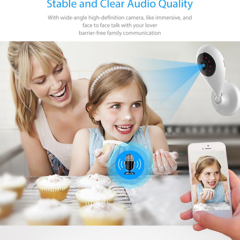 Tuya WiFi Innen-IP-Kamera Drahtlose Smarte Mini-Sicherheitskamera mit HD-Video, Bewegungserkennung & Fernanzeige