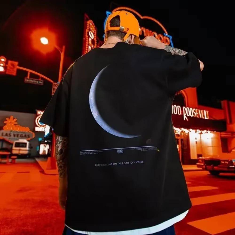 2023 Summer New Print Retro Wash 100% Pure Cotton Harajuku T-shirt 2023 Street Clothing Hip Hop Men's Street Fitness Clothing