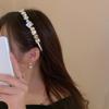 Zinc Zinc Alloy Rhinestone Headband Geometric Women Hair Hoop Temperament Bridal Wide Headband  Birthday Gift