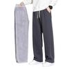 Autumn and Winter Wide-leg Pants Men's Velvet Straight Loose Sports Casual Long Pants Black Sweatpants 2026 New