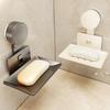Suction Cup Soap Holder Wall Mounted Soap Storage Drain Rack Bathroom Shower Soap Holder Household Soap Tray Storage Organizer