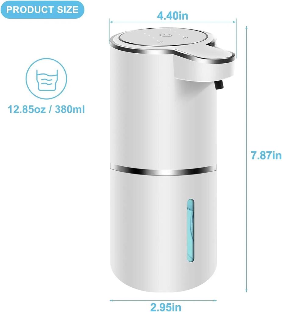 Automatic Soap Dispenser – 13.4oz Non-contact Foam Soap Dispenser, USB Rechargeable Disinfectant Dispenser, Wall Mounted Electric Sensor