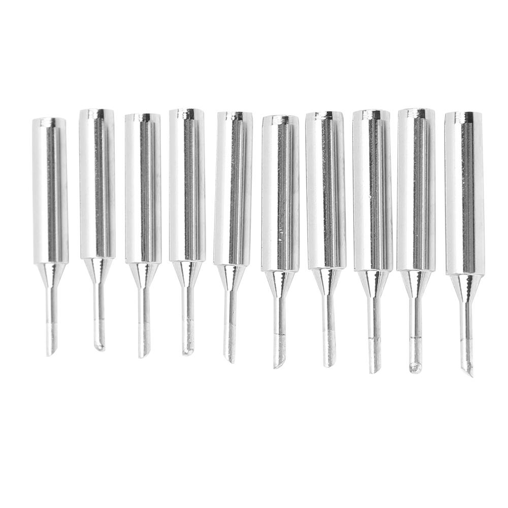 10Pcs Solder Iron Tip Brass Internal Heating  Free Soldering Iron Conical Tip