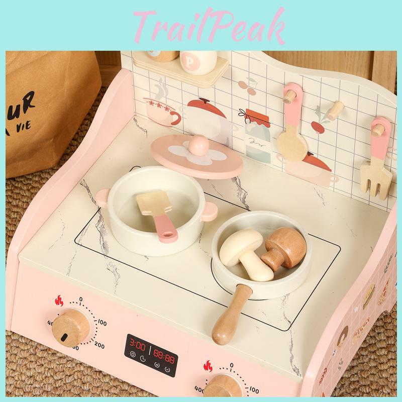 Wooden Simulation Kitchen Cooking Utensils Children Puzzle Toy Set For Gift Kid
