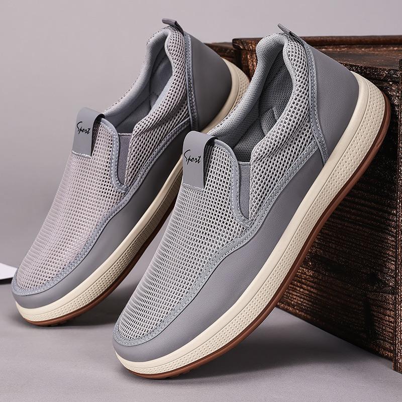 Comfortable Men's Summer Breathable Mesh Casual Shoes with Soft Soles Lightweight and Non Slip Dad's Shoes 39-44