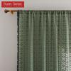 1PC Nuan Series Bohemian Tassel Hollow Sheer Curtain French Retro Translucent Gauze Curtain for Living Room Bedroom Balcony Window Home Decor