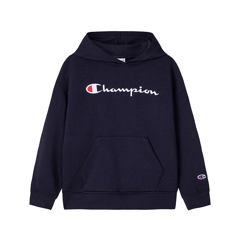 Champion Kids' Cotton Hooded Sweatshirt with Embroidered Logo