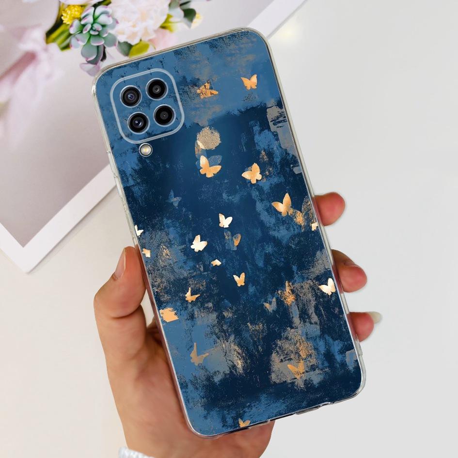 For Samsung Galaxy M32 Case SM-M325F Cover Popular Flower Clear Silicone Soft TPU Funda For Samsung M32 4G M 32 GalaxyM32 Bumper