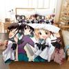 Anime A Channel Bedding Set Single Twin Full Queen King Size Bed Set Adult Kid Bedroom Duvetcover Sets Print Anime Bed Sheet Set
