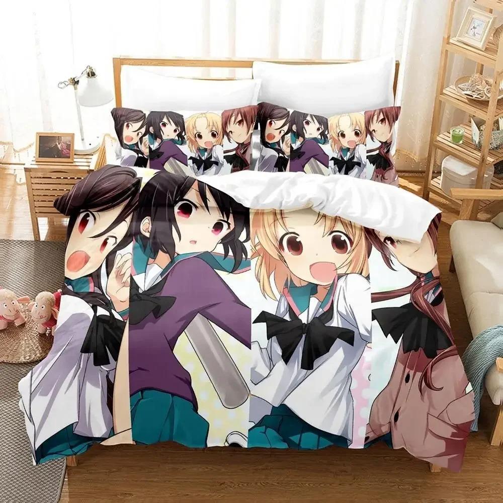 Anime A Channel Bedding Set Single Twin Full Queen King Size Bed Set Adult Kid Bedroom Duvetcover Sets Print Anime Bed Sheet Set