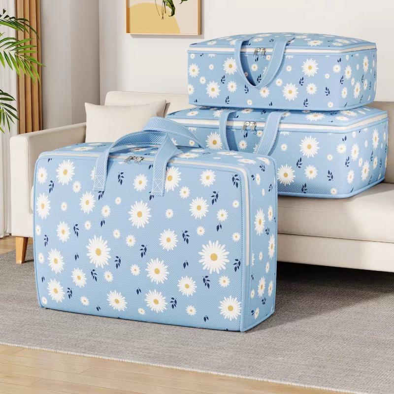 Large Quilt Storage Bag Large Capacity Moving Packing Organizer Reusable Laundry Cloth Bins Travel Home Collapsible Storage Solutions