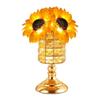 Sunflower Lamp Dimming Small Night Light 3 Colors Glass Lantern Led Touch Control For Table Nightstand Patio Bedroom Desk
