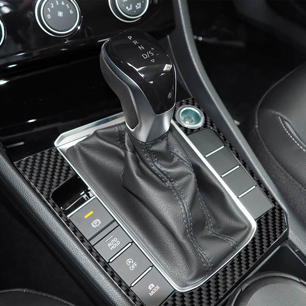 Carbon Fiber Car Interior Transmission Shift Box Panel Trim Sticker For VW Jetta MK7 2019-2025 Car Styling Accessories