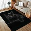 Cute Black Cat Print Carpet for Living Room Bedroom Bedside Sofa Floor Mat Modern Home Decor Aisle Corridor Area Rug