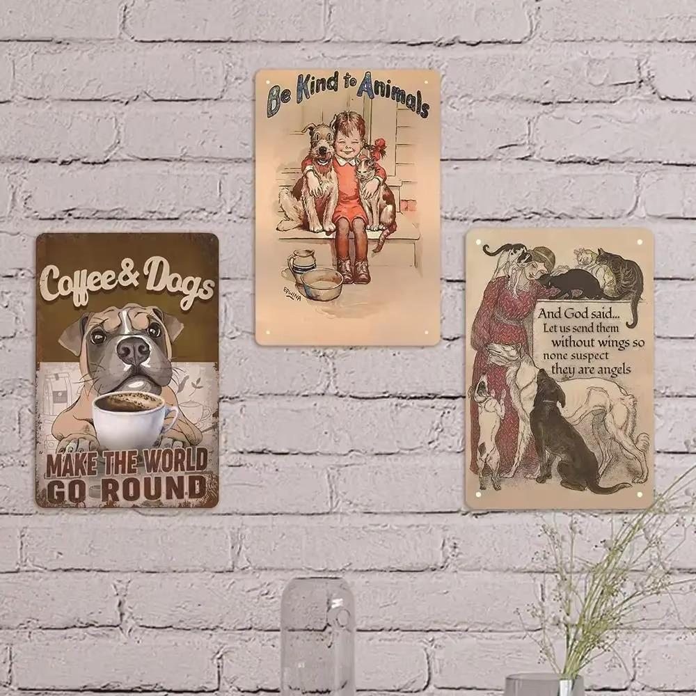 1PC Thick Metal Tin Sign-Corgi Dog Tin Sign -Novelty Posters,Home Decor Wall Art,Funny Signs for Home/Kitchen/Garage/Man Cave