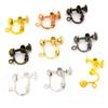 10Pcs Brass Screw Ear Clip-on Earring Converter Ear Cuffs No Piercing DIY Earring Findings Jewelry Making Supplies