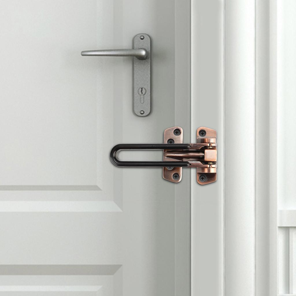 Zinc Alloy Anti Theft Lock Buckle Security Guard Door Inner Door Safety Lock Latch Hotel Room