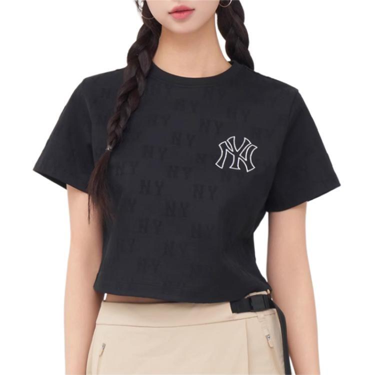 MLB T Shirts Women's Black Crew Neck 3FTSM0153-50BKS