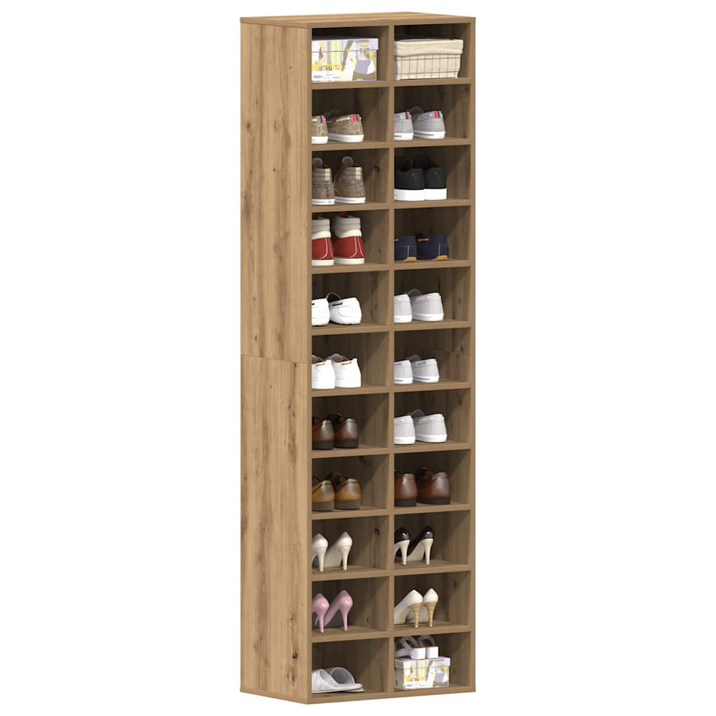 Shoe Cabinet Artisan Oak 54 x 34 x 183 cm Particleboard