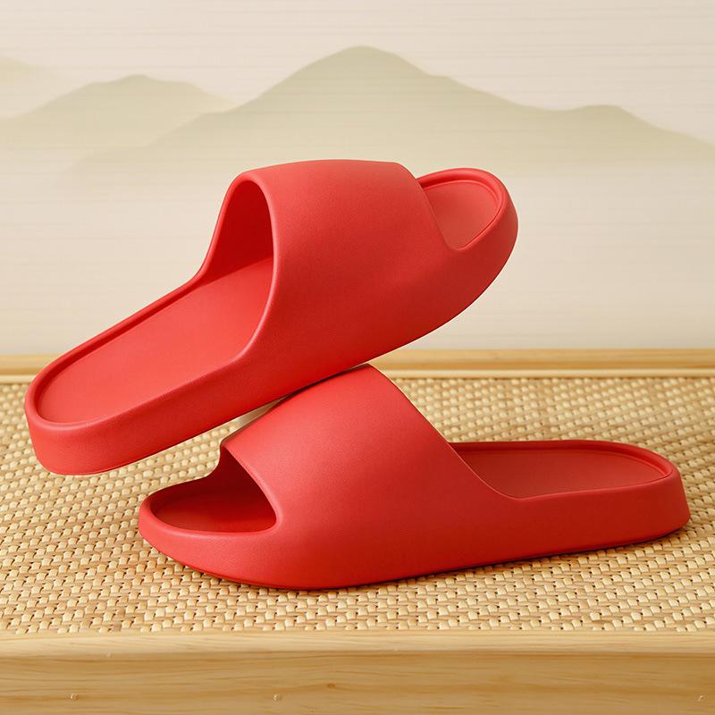 Slippers women wear outside summer home thick-soled hotel indoor bathroom non-slip bath sandals men
