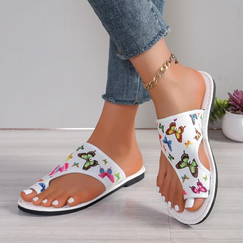 Summer Pinch Slippers Sandals Women Shoes Fashion Open Toe Buckle Strap Soft Leather Flip-flops Women Wedge Shoes Beach Sandals