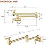 720 Degree Folding Brass Kitchen Taps Mixer Gold Cold Water Mixers Flexible Faucet Wall-mounted Kitchen Sink Faucet