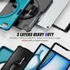 360 Rotatable Stand Case Universal For iPad Air 13 2025 M3 2024 M2 Pro 12.9 2018 2020 2021 2022 3rd 4th 5th 6th Gen PC-TPU Cover
