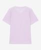 BASIC HOUSE Women'S V-Neck Stretch Slim Fit Short Sleeve T-Shirt Lavender Lats0204 (B Type)