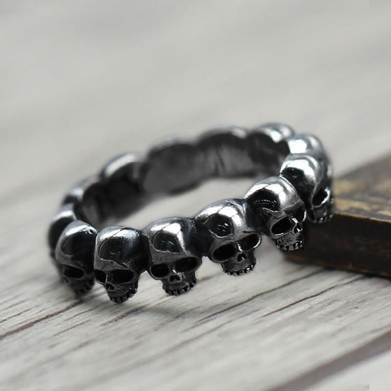 

Punk Skull Ring for Men/Women Anti Metal Color Hip Hop Girls Boys Cool Finger Accessories Personality Gift Hot Jewelry 12