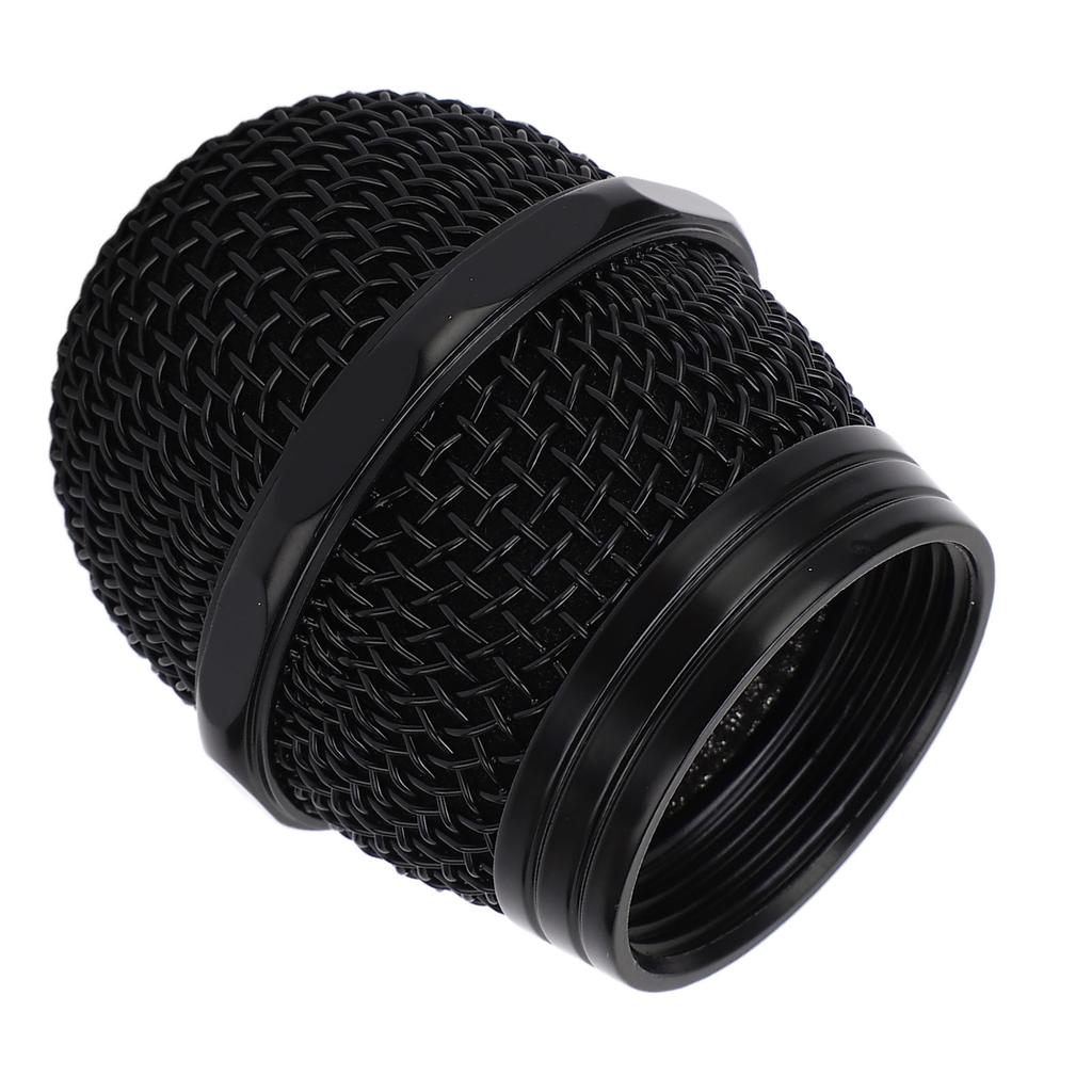 Microphone Ball Head Mesh Grill Stainless Steel Mic Mesh Cover Replacement Black