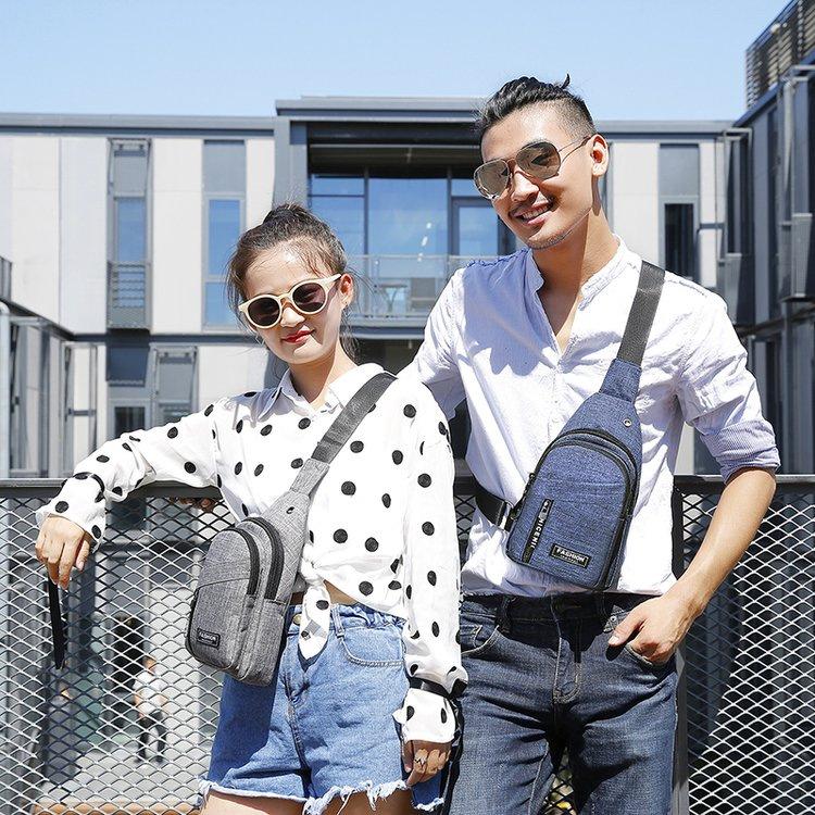 Trendy men's breast bag large capacity waterproof messenger bag outdoor sports cycling high-end women's chest bag